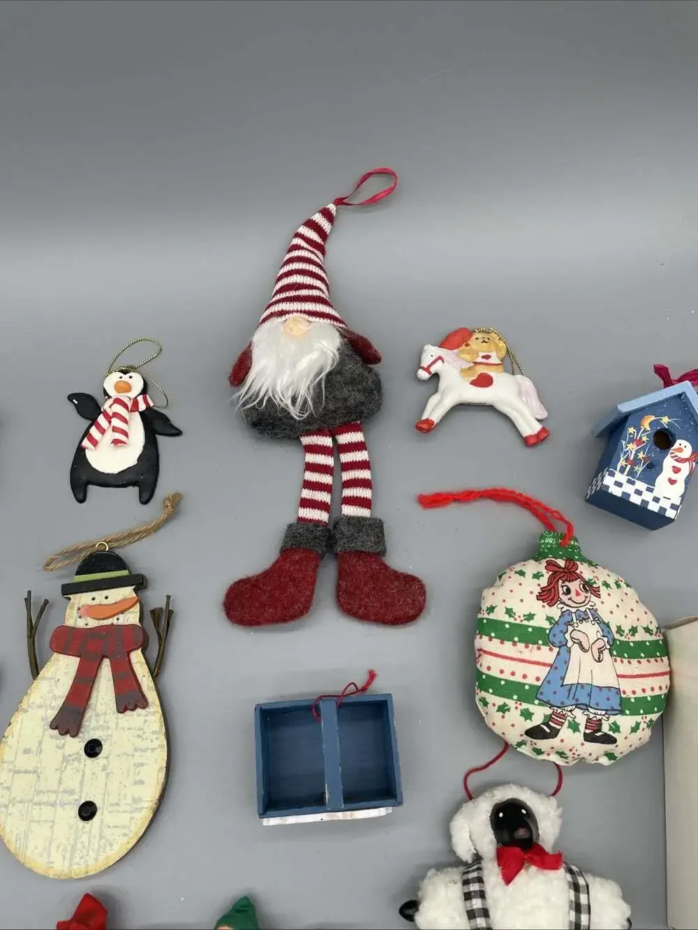 Lot of Christmas Ornaments Many Vintage Mixed Materials 31 Pieces